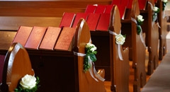 Ślubne dekoracje kościoła